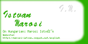 istvan marosi business card